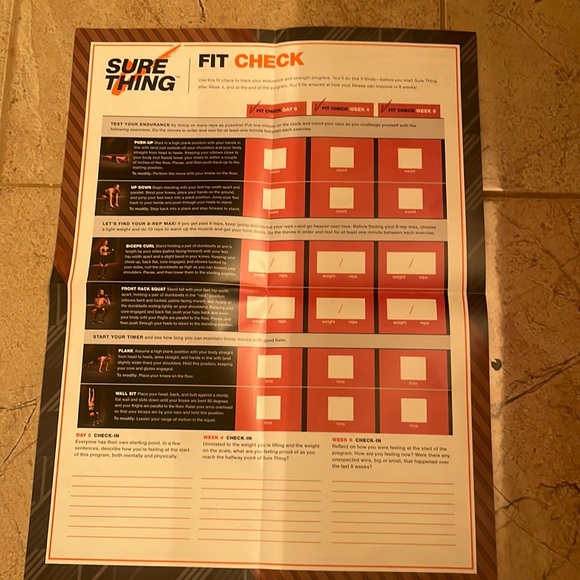 3/$20 Sure Thing Workout Calendar & Get Started Guide - Picture 3 of 5